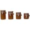 Home Basics 4 Piece Ceramic Canisters  Clamp Top Lid and Wooden Spoons, Brown CS51198 - alternate 3